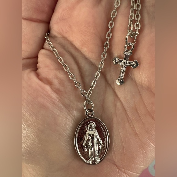 mary kathryn Jewelry - NWT Silver Saint Combo